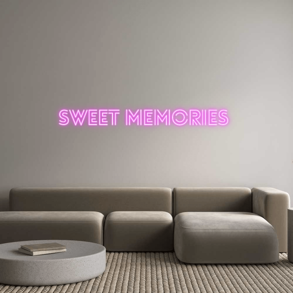 Custom Name Neon Sign Sweet Memories