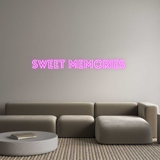 Custom Name Neon Sign Sweet Memories
