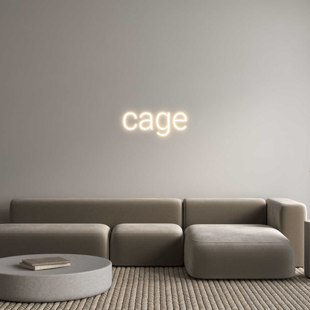 Custom Name Neon Sign cage