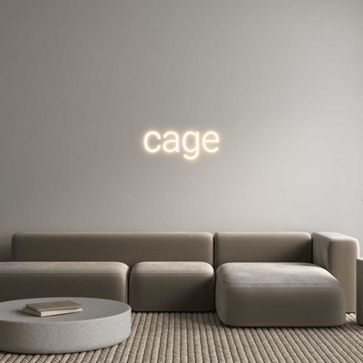 Custom Name Neon Sign cage