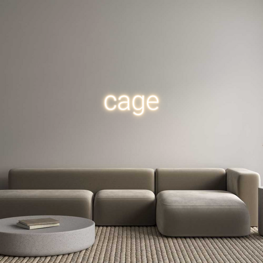 Custom Name Neon Sign cage