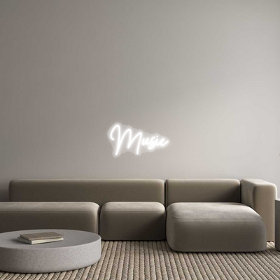 Custom Name Neon Sign Music
