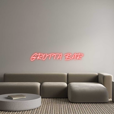 Custom Name Neon Sign GROTTA BAR