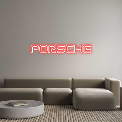 Custom Name Neon Sign PORSCHE