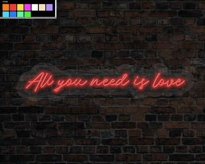 All You Need Is Love LED Neon Sign