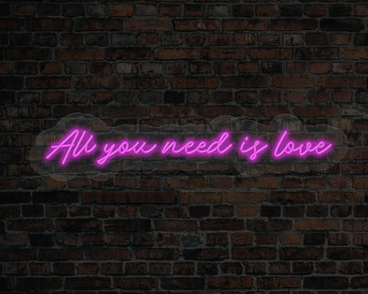 All You Need Is Love LED Neon Sign