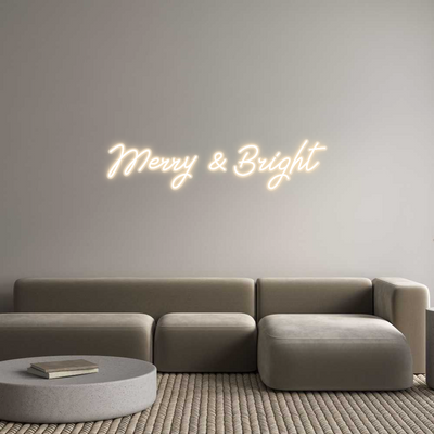 Custom Name Neon Sign Merry & Bright