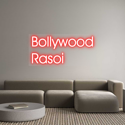 Custom Name Neon Sign Bollywood Rasoi