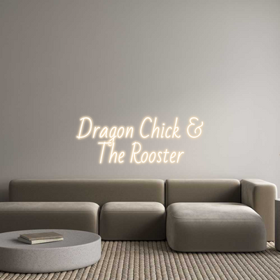 Custom Name Neon Sign Dragon Chick &...