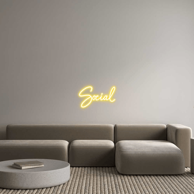 Custom Name Neon Sign Social